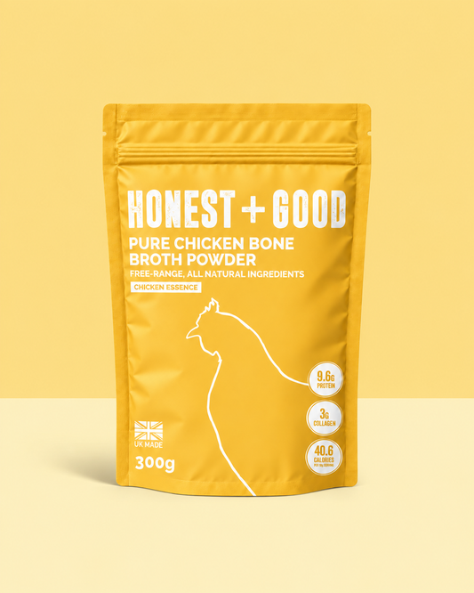 Honest + Good Pure Chicken Bone Broth Powder pouch, 300g
