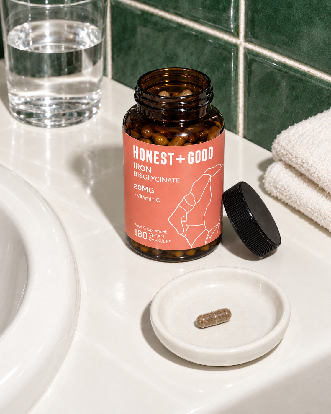 Iron Bisglycinate + Vit C (180 Capsules)