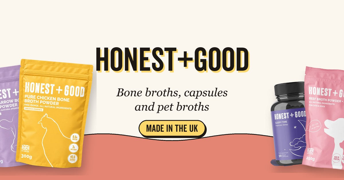 Honest + Good bone broths and supplements